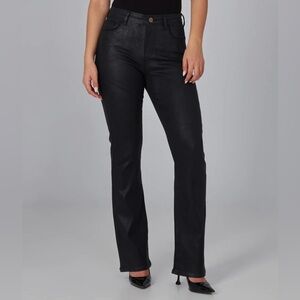 Lola New Size 27 Coated Black Billie High‎ Rise Bootcut Jeans
